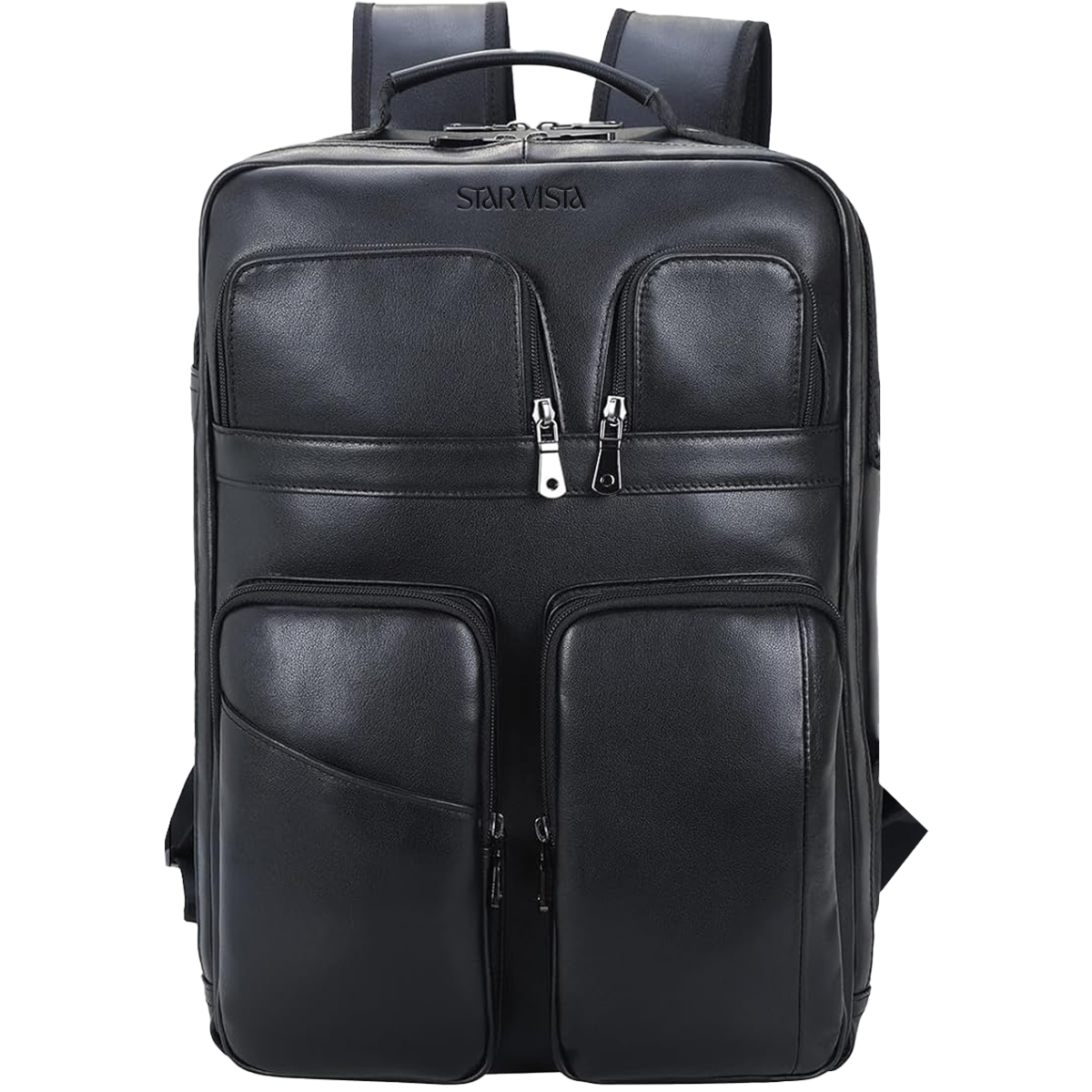 Angelo 17.3" Multi Pockets Vintage Leather Laptop Backpack